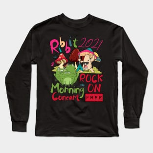 Mushroom Rock ON Morning Concert Ribbit Frogs 2021 Long Sleeve T-Shirt